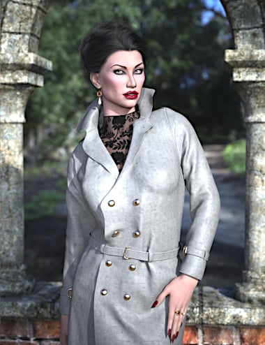 dForce Summer Trench Coat for Genesis 9 and Genesis 8 | Daz 3D