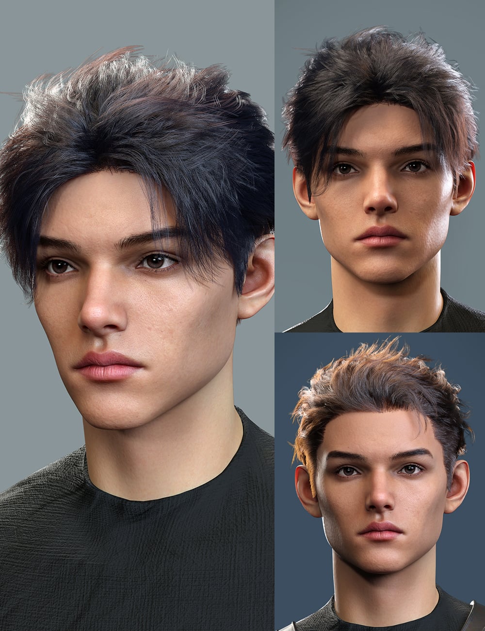 dForce Charm Short Hair for Genesis 9 by: Magic Brush, 3D Models by Daz 3D