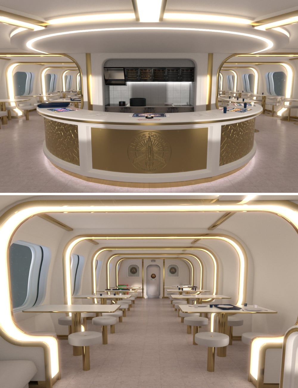 Spaceship Diner by: Trendy Renders, 3D Models by Daz 3D