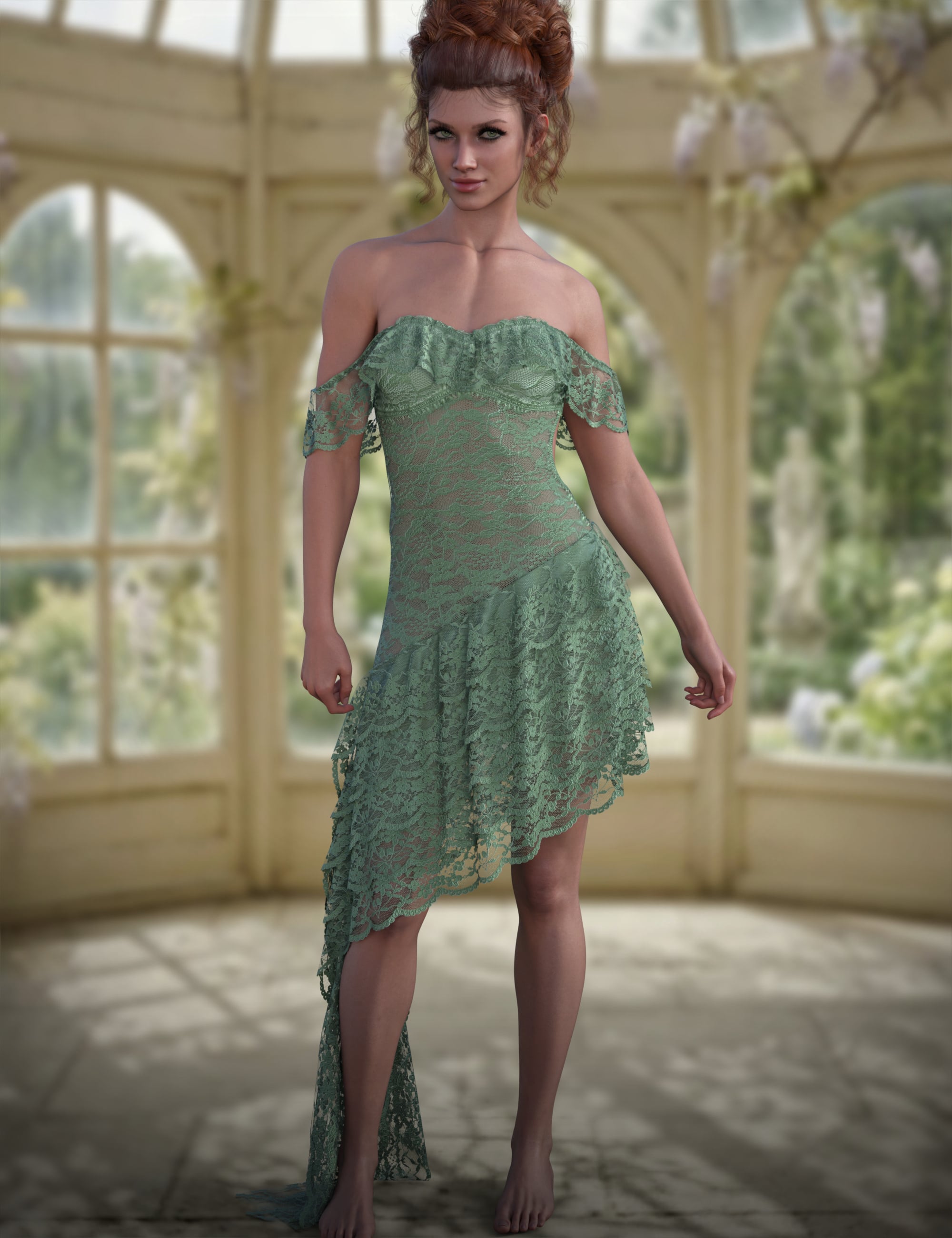 dForce Vixen Veil for Genesis 9 and 8 Female by: ~Wolfie~, 3D Models by Daz 3D