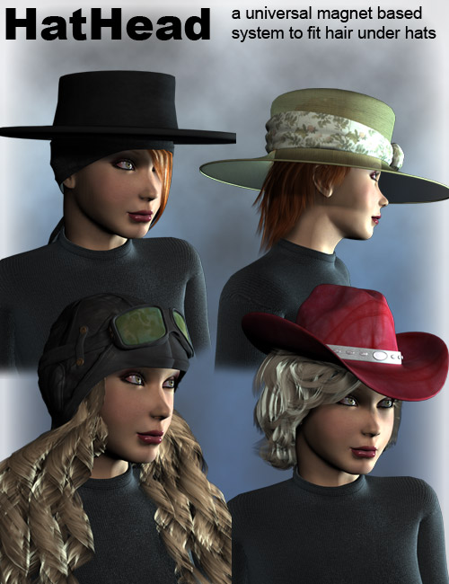 Deformers Plus: Hat Head by: Lyrra MadrilNetherworks, 3D Models by Daz 3D