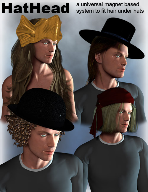 Deformers Plus: Hat Head by: Lyrra MadrilNetherworks, 3D Models by Daz 3D