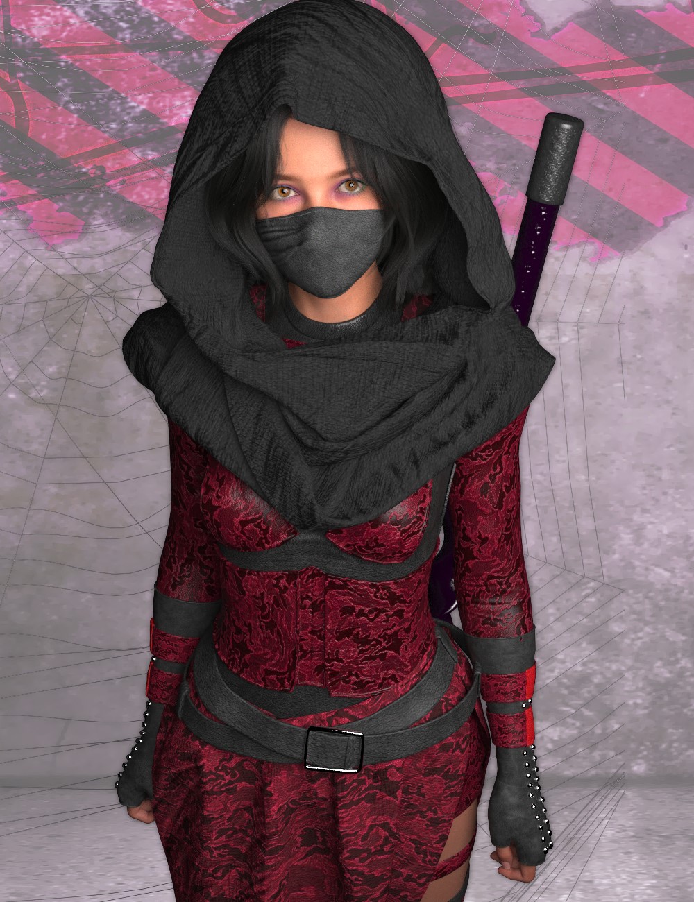 L3D Target - Add-On Assassin Outfit by: LUNA3D, 3D Models by Daz 3D