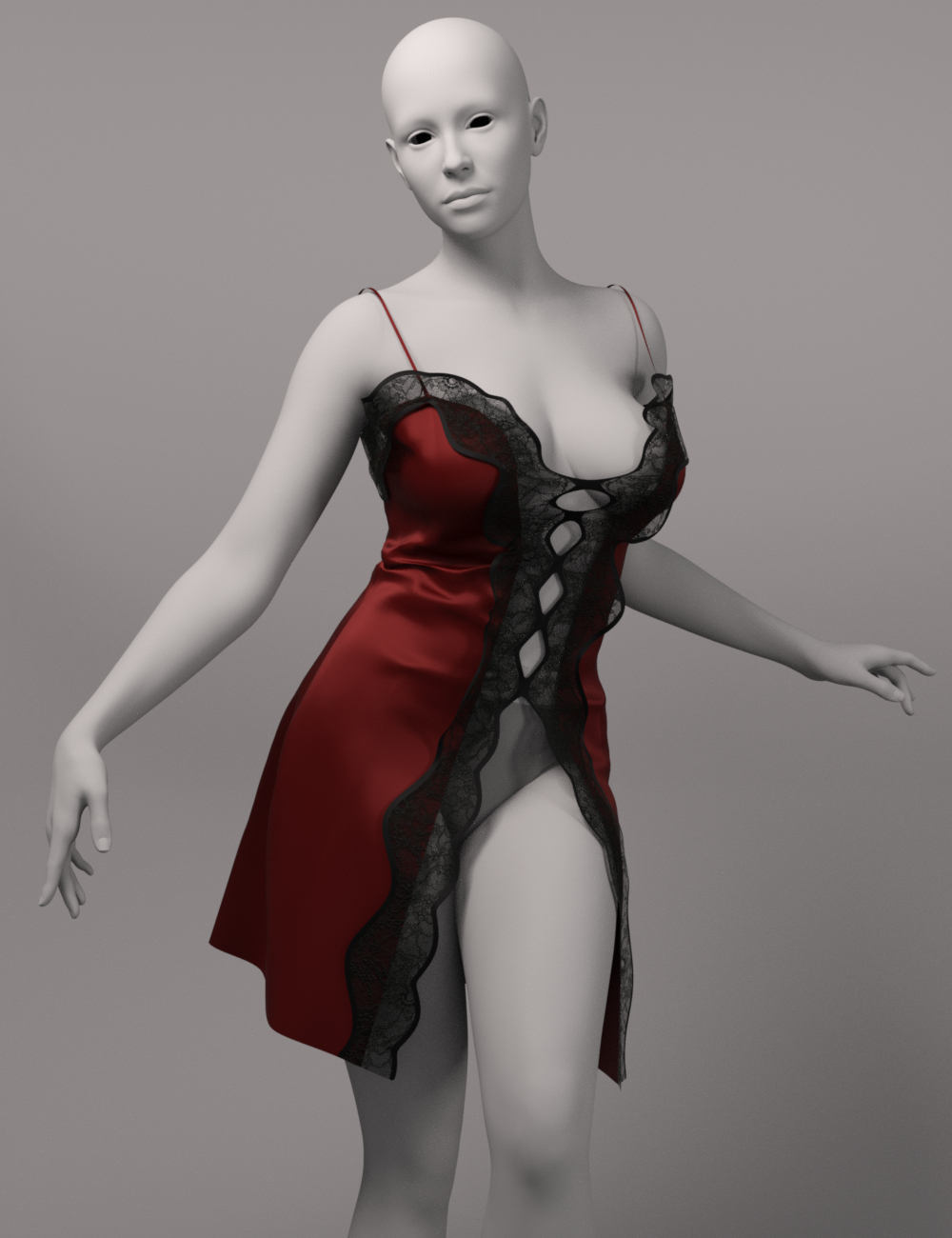 dForce EG HIBF Sexy Nightgown for Genesis 9 by: Ergou, 3D Models by Daz 3D