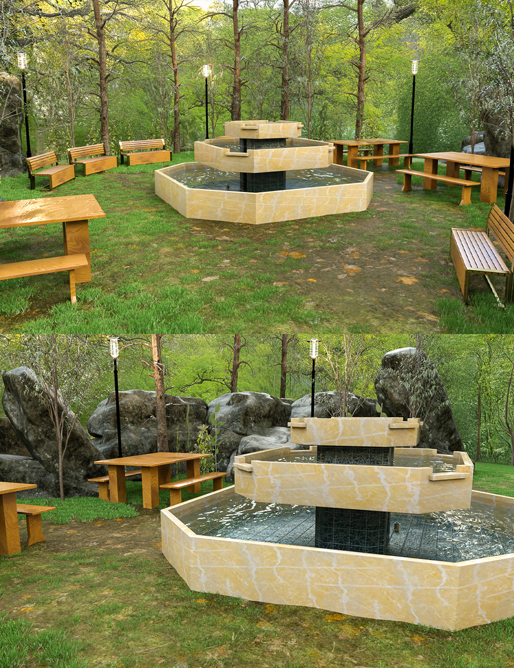 Secret Fountain Spot by: clacydarch, 3D Models by Daz 3D
