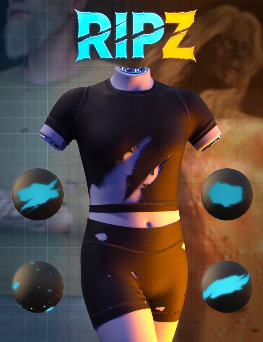 Iray Rips and Tears by: KindredArts, 3D Models by Daz 3D