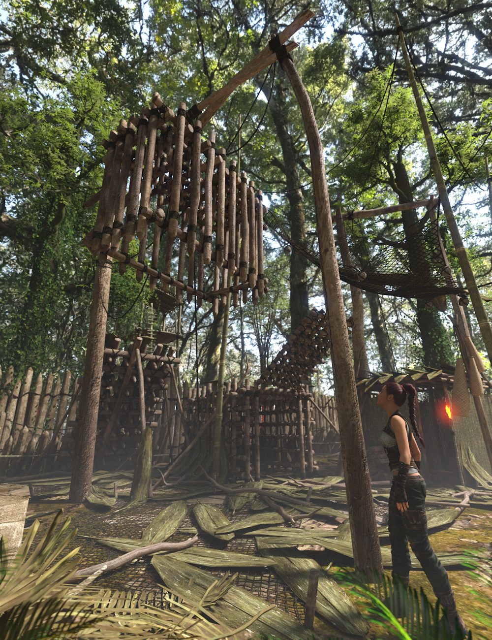 Jungle Traps and Cages 1 by: Enterables, 3D Models by Daz 3D