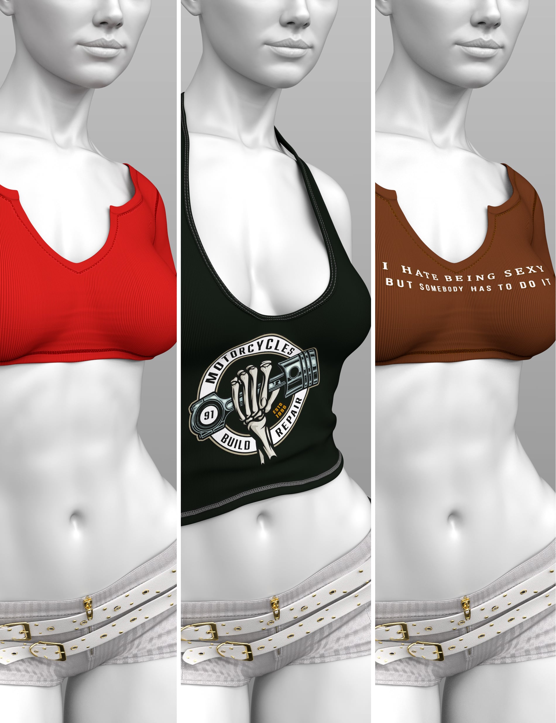 X-Fashion Sunset Coast Halters for Genesis 9 and 8 Female by: xtrart-3d, 3D Models by Daz 3D