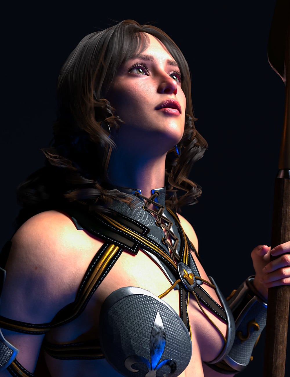 Spearwarden Regalia Hair for Genesis 9 by: Val3dartbiuzpharb, 3D Models by Daz 3D