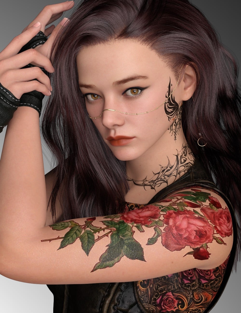L3D TattooU - Inked Arms 2 for Genesis 9 by: LUNA3D, 3D Models by Daz 3D