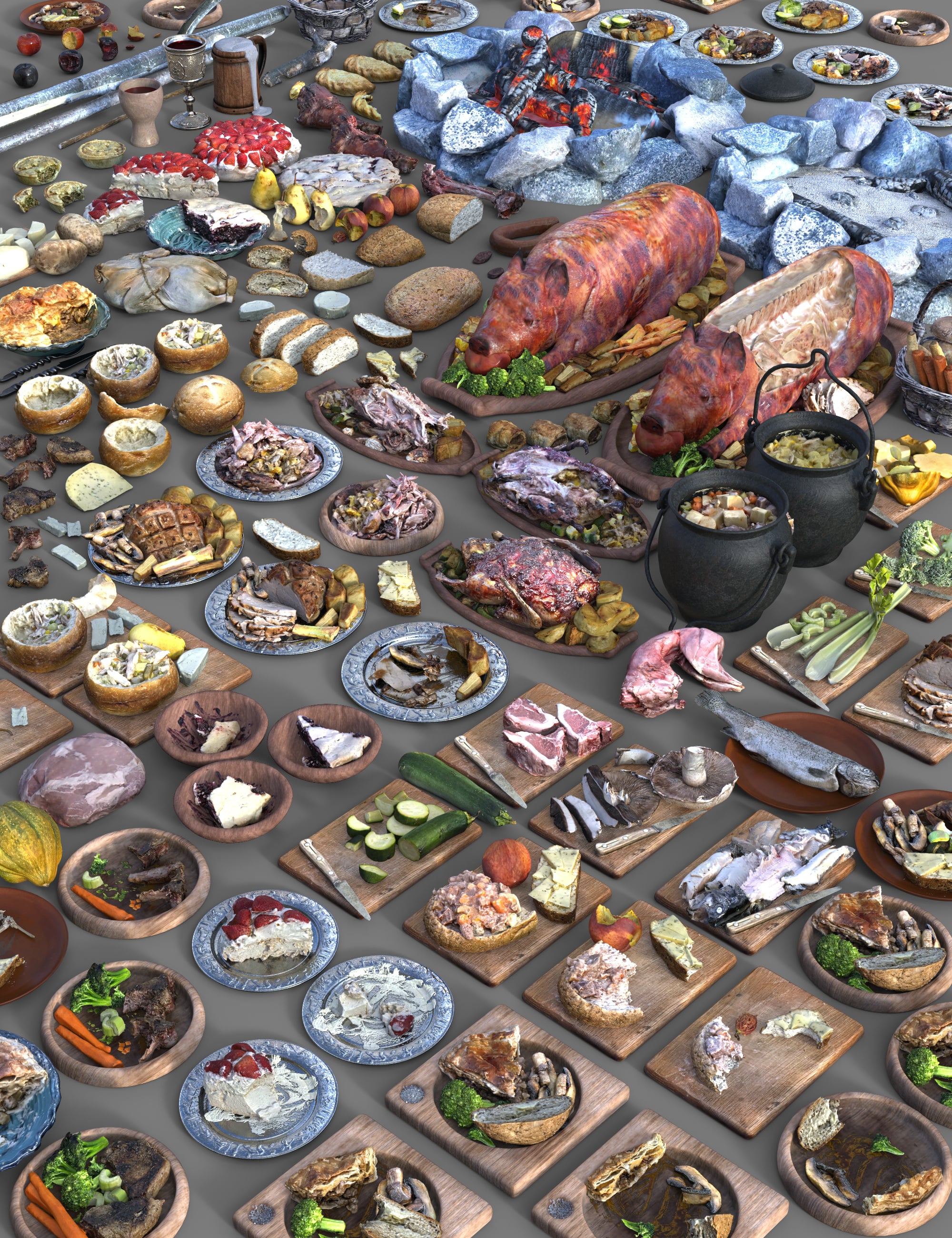 Dirty Dishes: Fantasy Food and Drinks by: GCJellyfish, 3D Models by Daz 3D