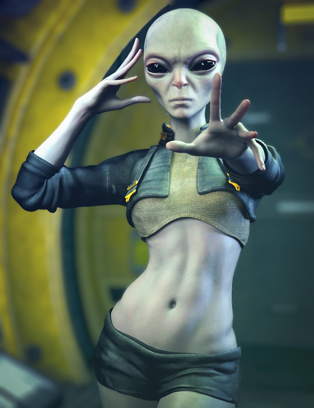 M3D HD Nyari Alien for Genesis 9 by: Matari3D, 3D Models by Daz 3D