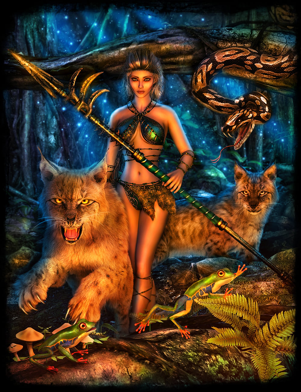 dForce Primal Scream for Genesis 9 by: IgnisSerpentus, 3D Models by Daz 3D