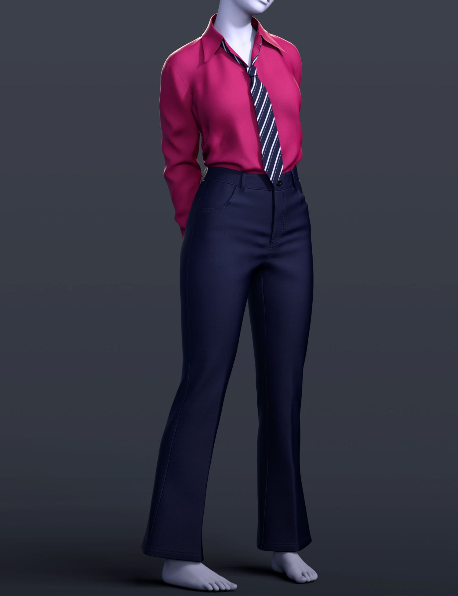 dForce BS Modern Office Wear for Genesis 9 by: BirthStone, 3D Models by Daz 3D