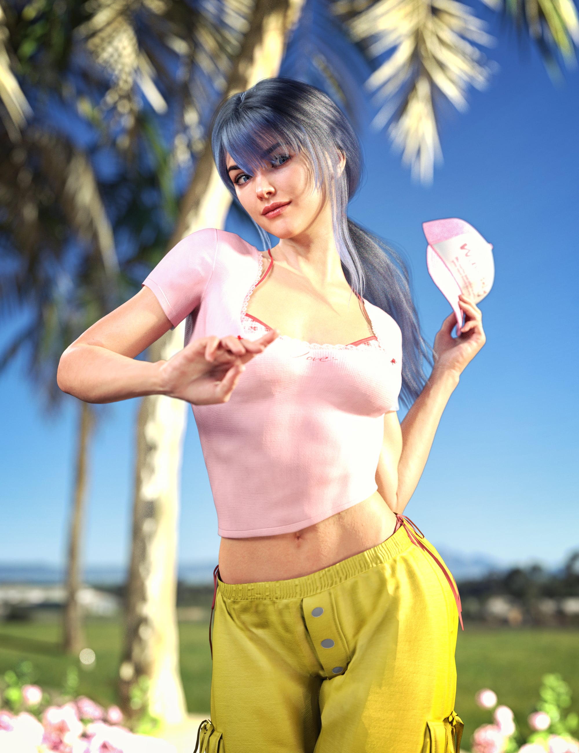 dForce X-Bit Youngth Bikini Summer Travel Outfit 02 for Genesis 9,8 and 8.1 by: X-BIT, 3D Models by Daz 3D