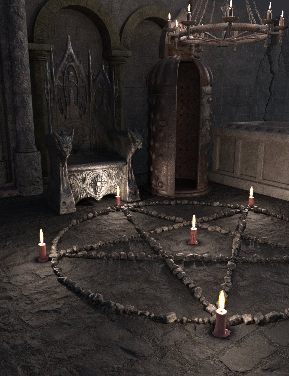FG Dungeon Props and Walls by: IronmanFugazi1968, 3D Models by Daz 3D