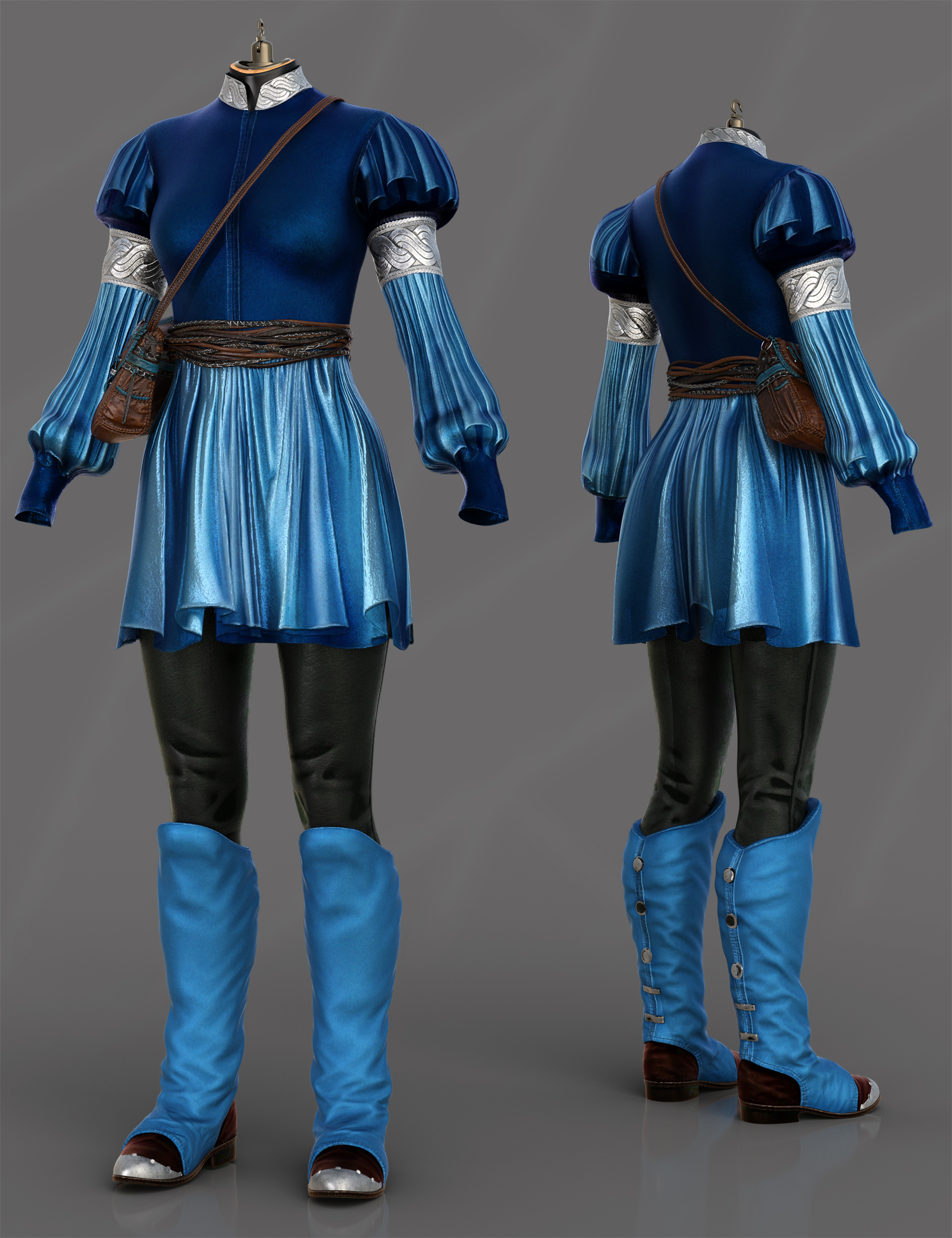 dForce Wind Valley Outfit Texture Add-On | Daz 3D