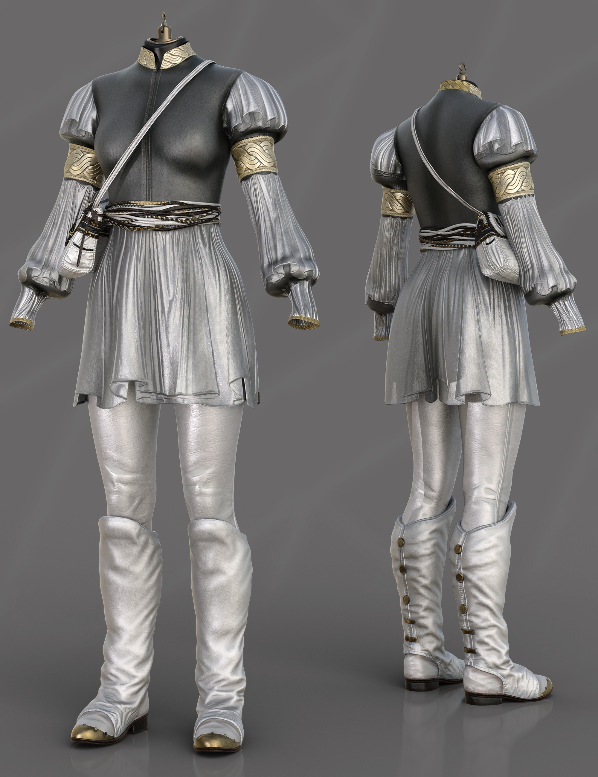 dForce Wind Valley Outfit Texture Add-On | Daz 3D