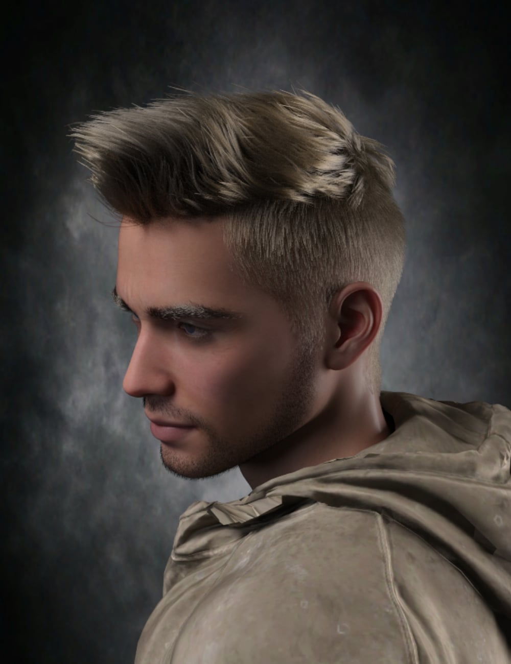 dForce Romario Short Hair for Genesis 9 by: Neftis3D, 3D Models by Daz 3D