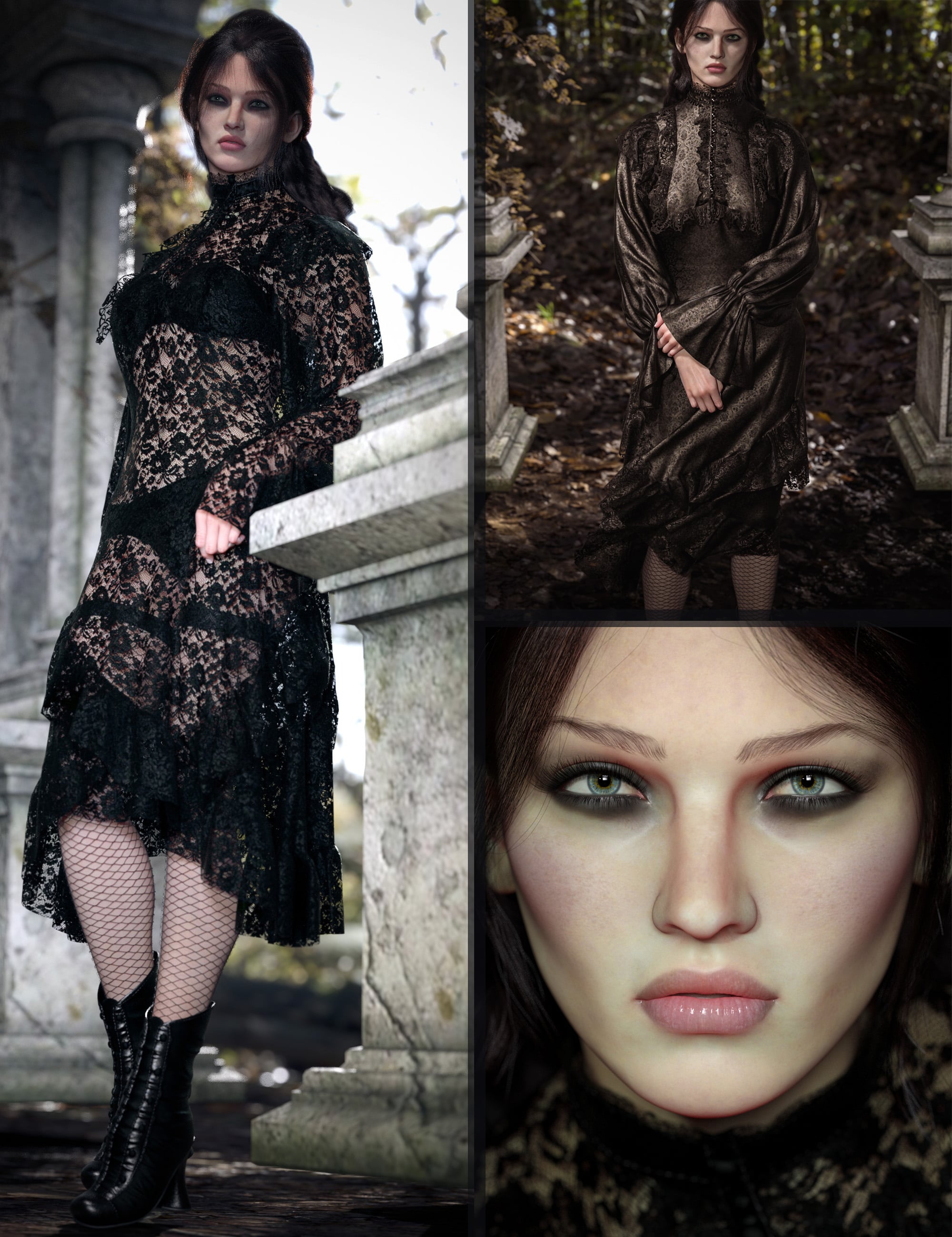 CB Jemima HD Character, dForce CB Jemima Clothing Set and Texture Expansion by: CynderBlue, 3D Models by Daz 3D