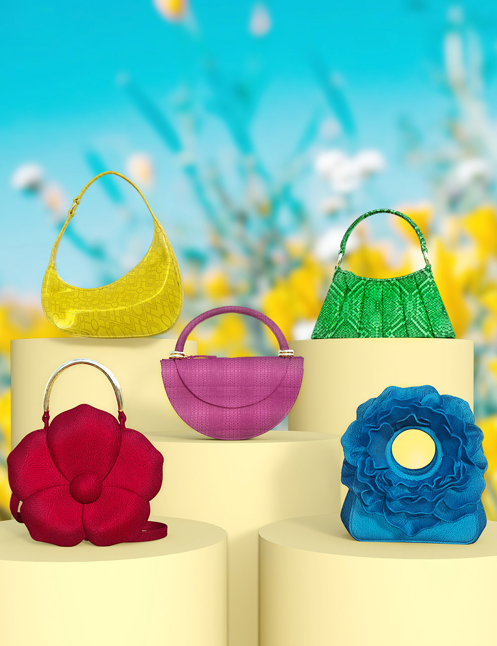 TIN Spring Is Coming - Bags for Genesis 9 and 8 Female by: TINANE, 3D Models by Daz 3D