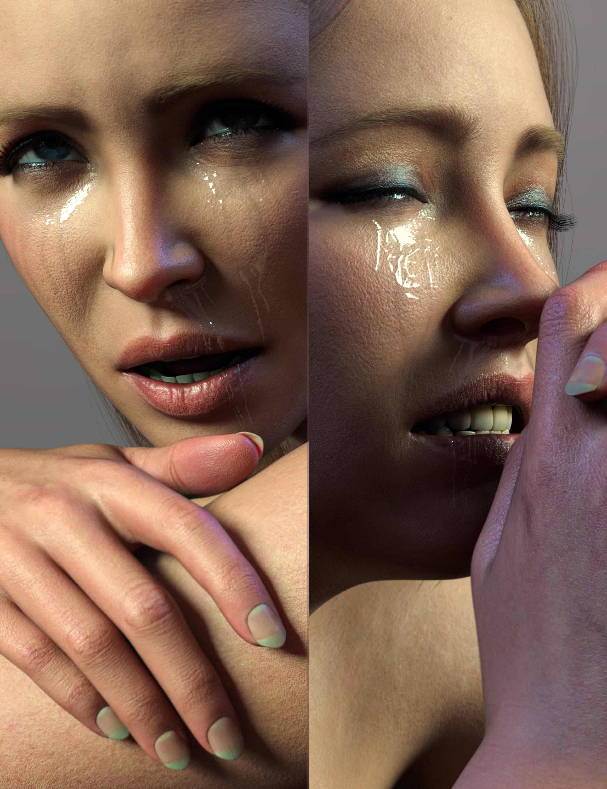 Z Sad and Miserable Expressions for Genesis 9 by: Zeddicuss, 3D Models by Daz 3D