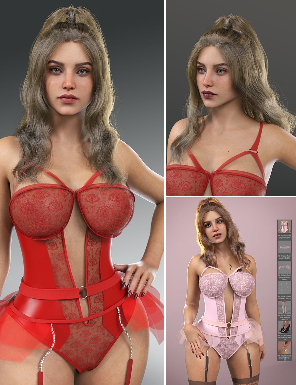 MB Jutta HD for Genesis 9 Bundle by: Magic Brush, 3D Models by Daz 3D