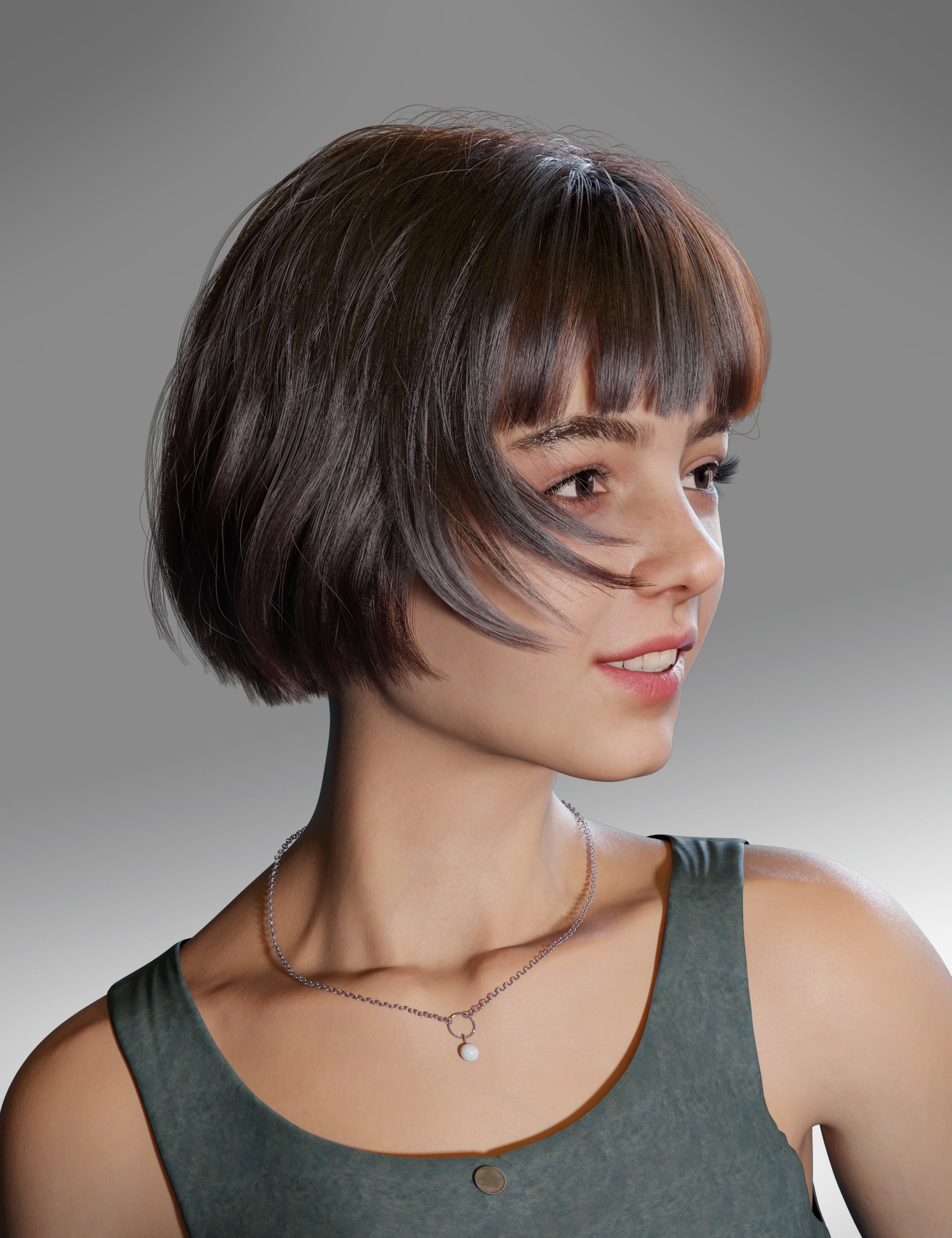 dForce Short Fringe Hair for Genesis 9 by: Magic Brush, 3D Models by Daz 3D