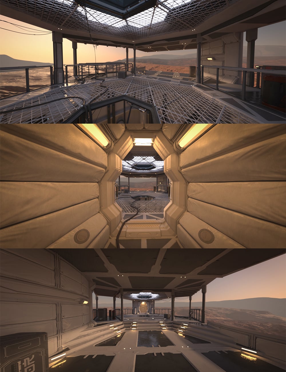The Outpost Tower for The Hexagon and Eclipse by: Dreamlight, 3D Models by Daz 3D
