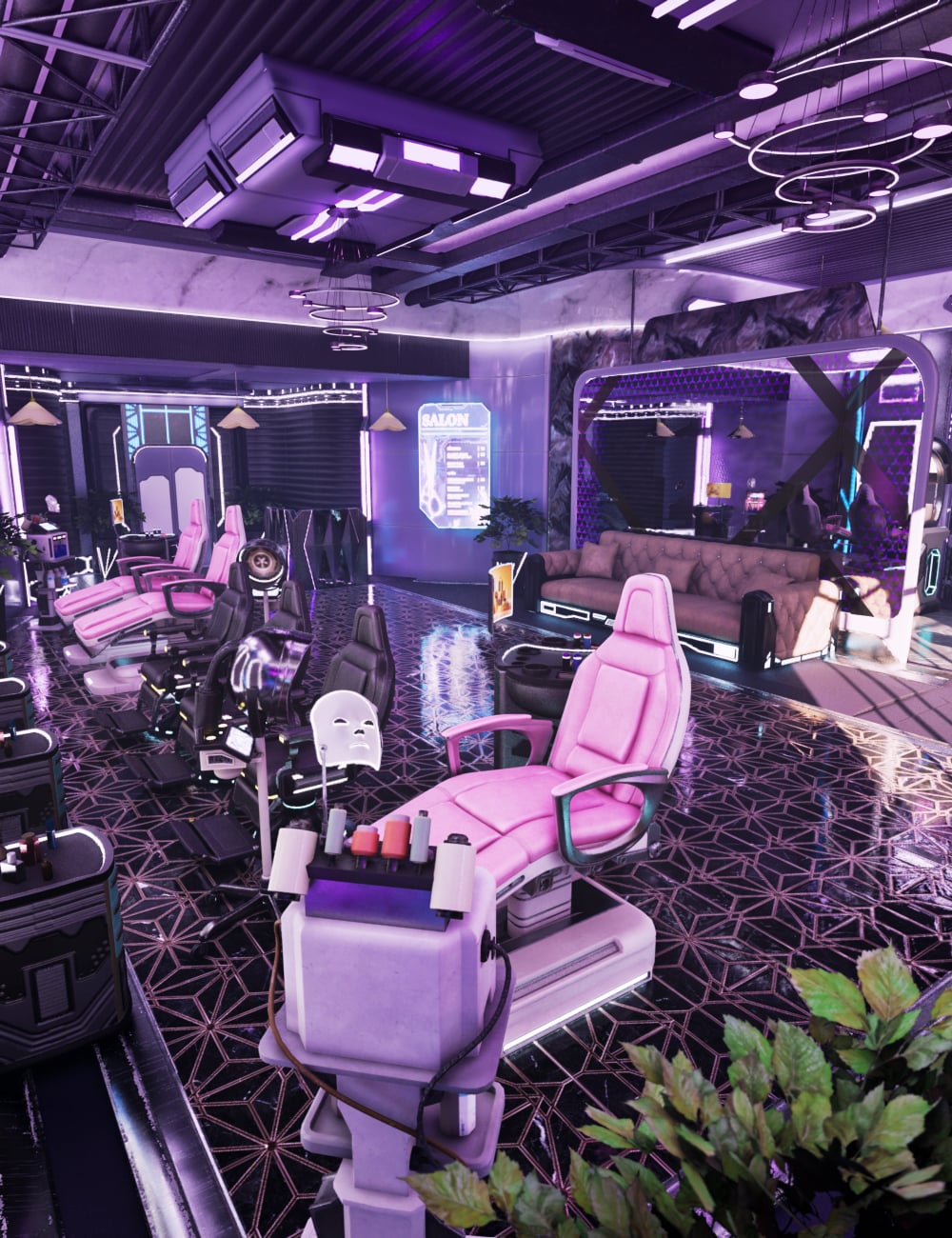XI Sci-Fi Salon by: Xivon, 3D Models by Daz 3D