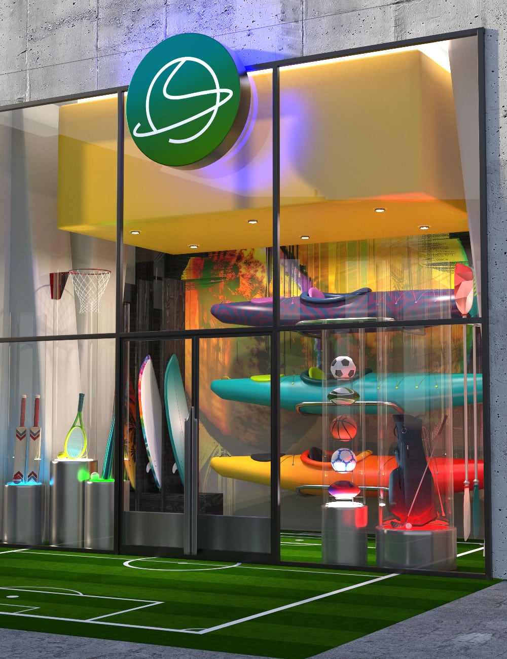 Boutique Front Sports by: SilvaAnt3d, 3D Models by Daz 3D