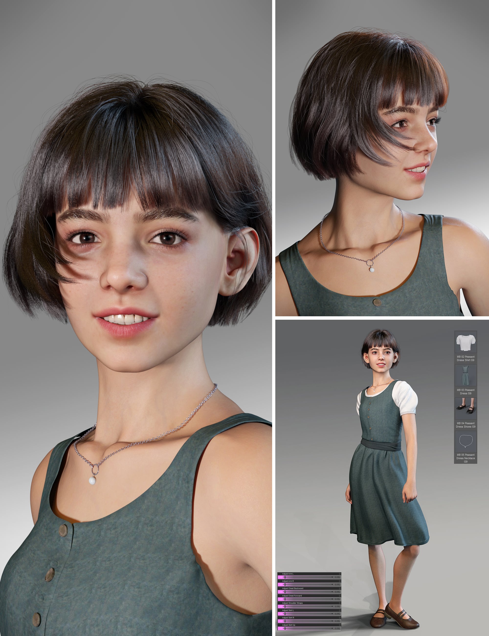 MB Tania HD for Genesis 9 Bundle by: Magic Brush, 3D Models by Daz 3D
