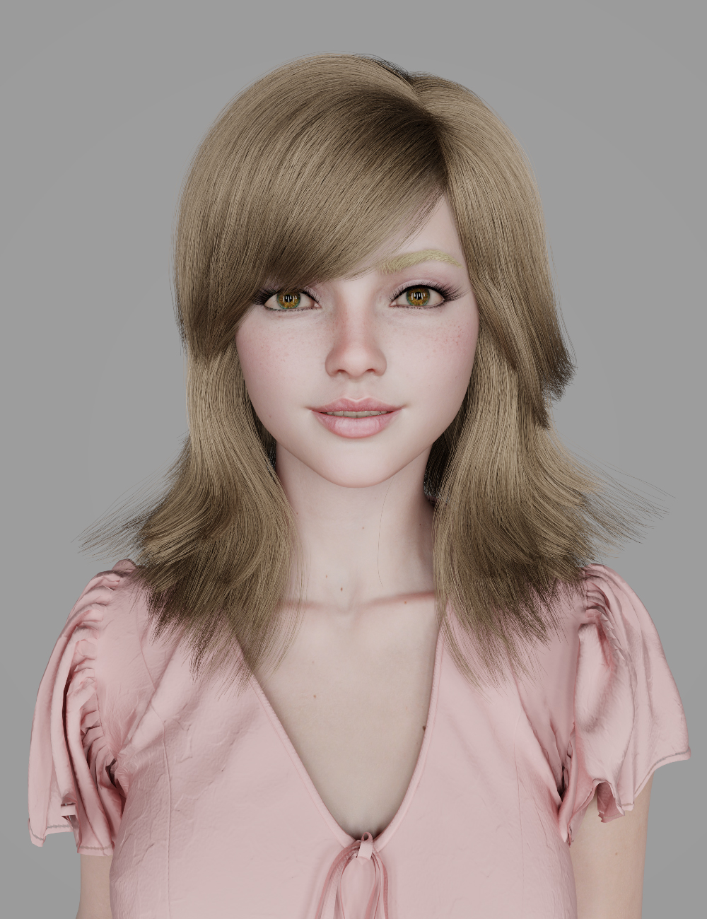 MGAB dForce Strand-Based Fringe Hair for Genesis 9 by: MarcosGAB, 3D Models by Daz 3D