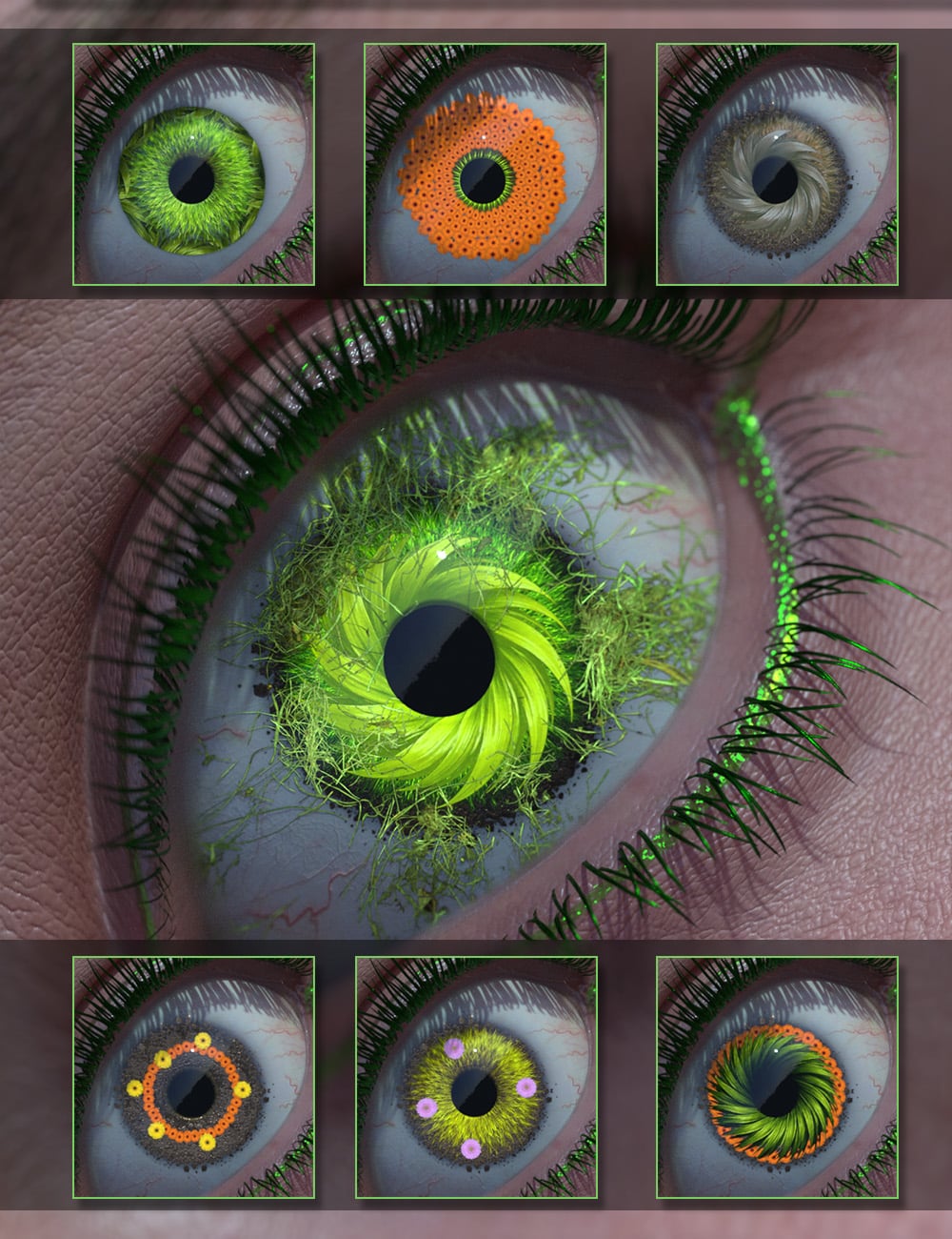 Earth Iris Geoshell Builder for Genesis 9 by: ForbiddenWhispers, 3D Models by Daz 3D