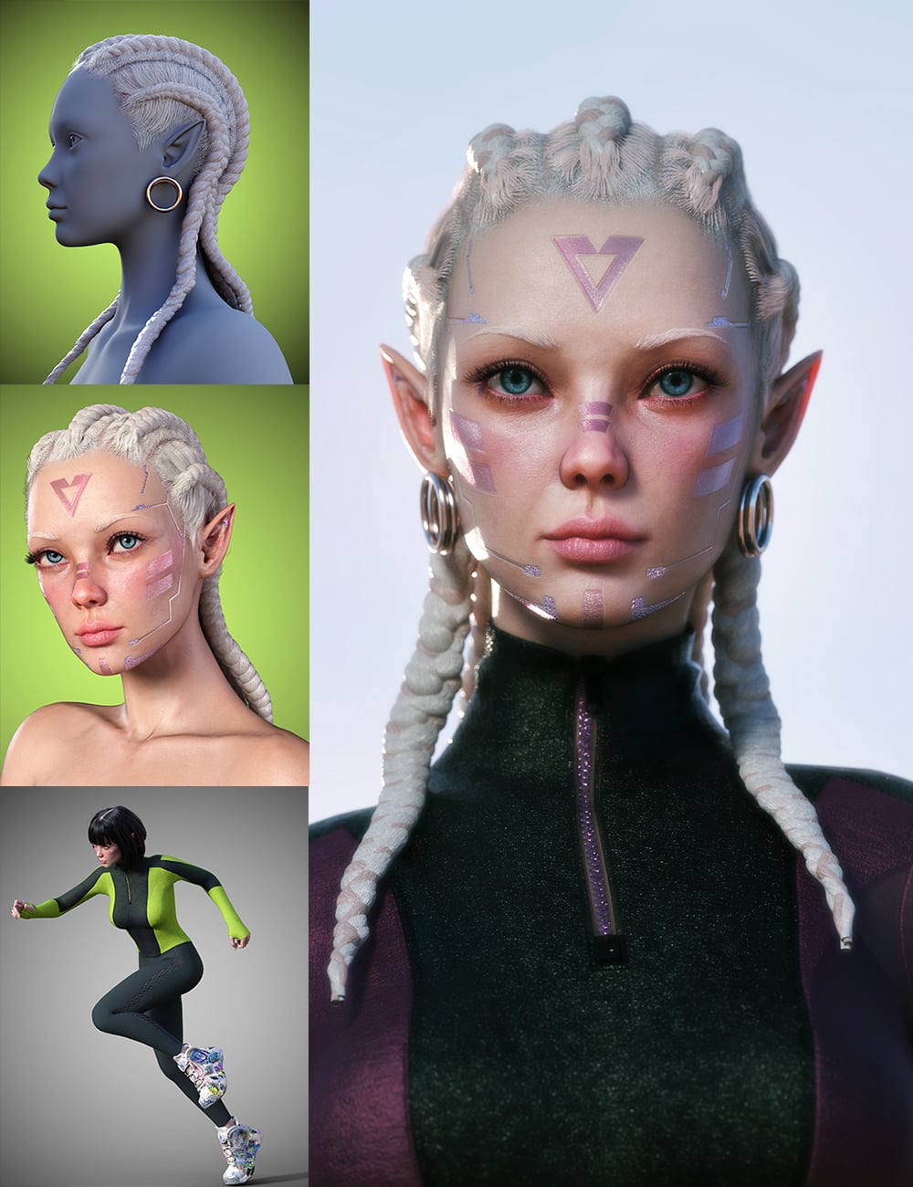 The Cybo Seven Bundle by: Chrryt, 3D Models by Daz 3D