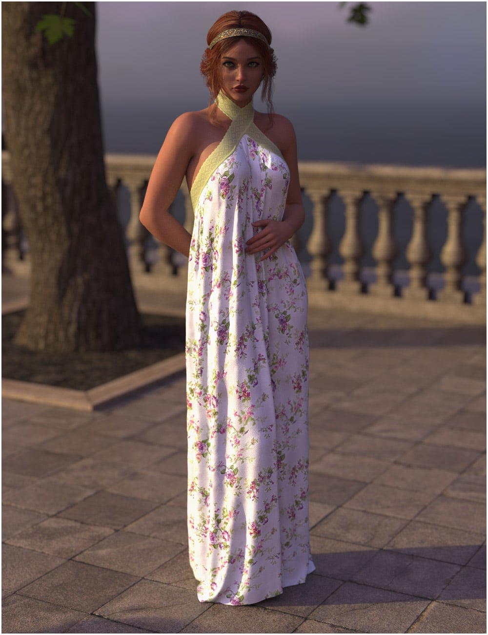 dForce Hailey Dress For Genesis 9 by: PandyGirl, 3D Models by Daz 3D