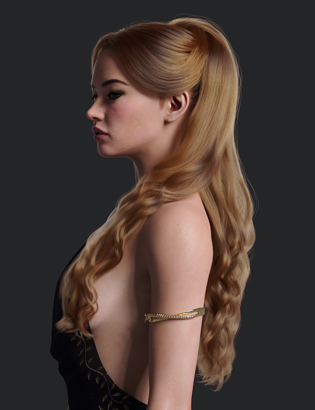 dForce Clea Hair for Genesis 9 by: Toyen, 3D Models by Daz 3D