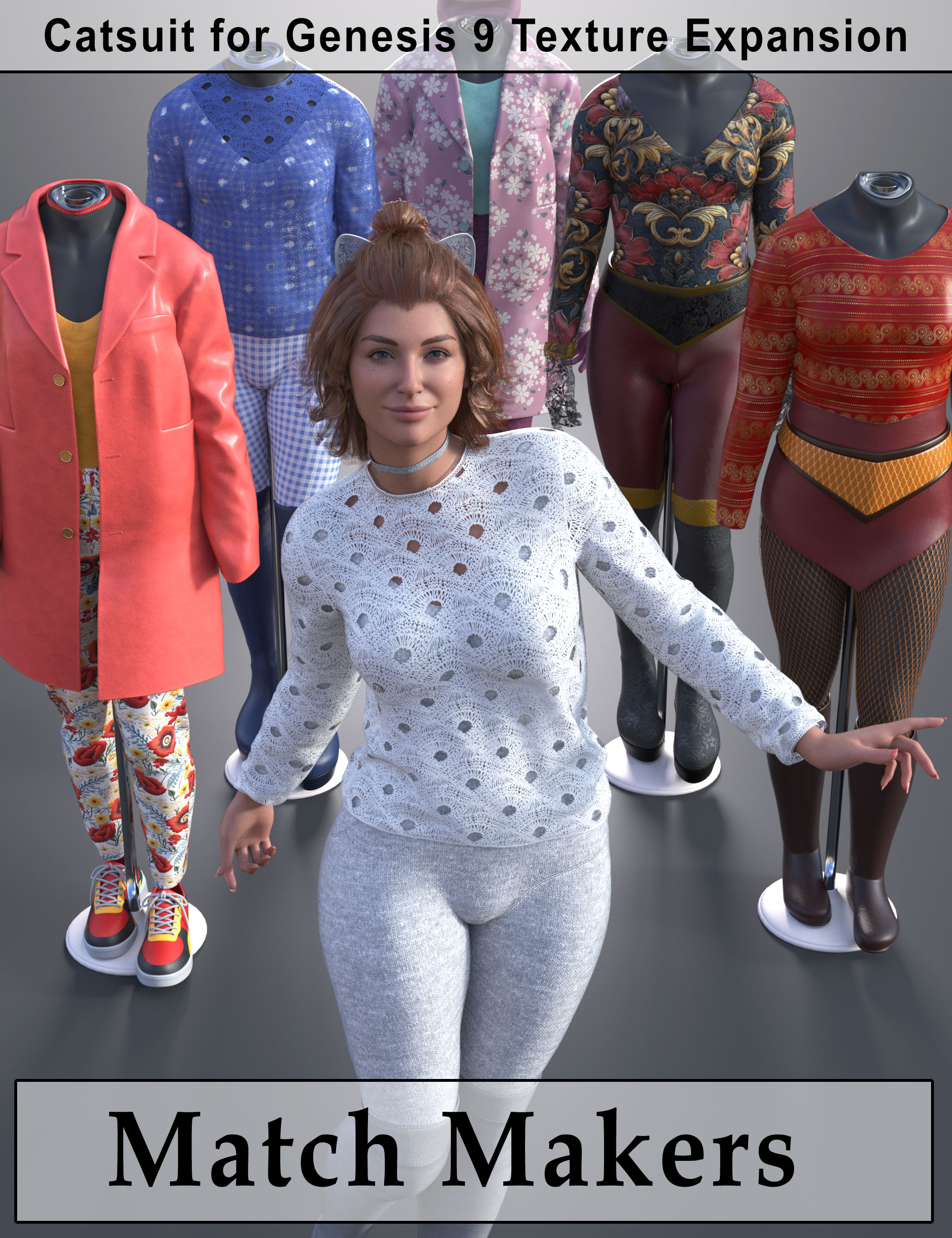 MatchMakers Catsuit for Genesis 9 Texture Expansion by: Lyrra MadrilDestinysGarden, 3D Models by Daz 3D