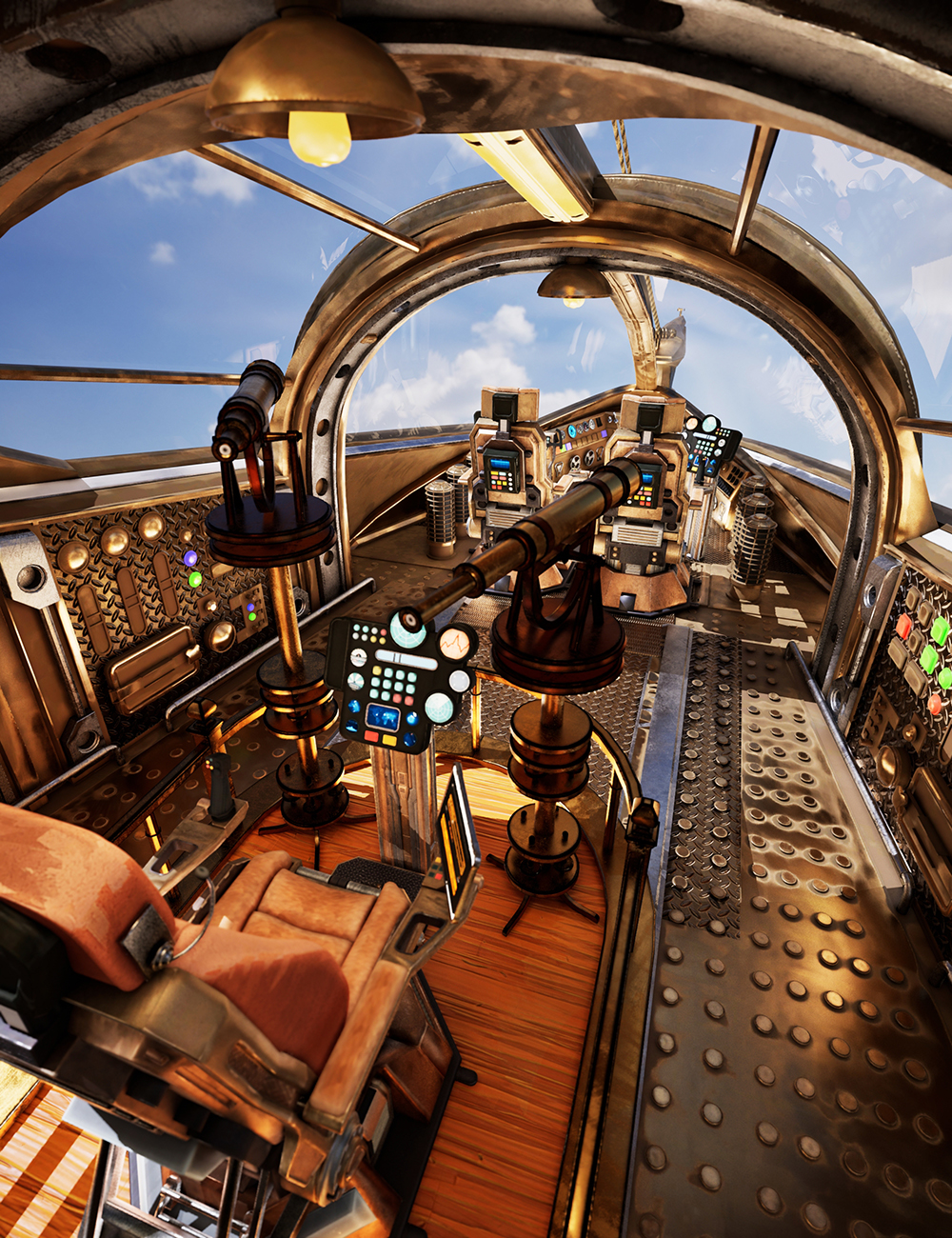 XI Fantasy Airship Cockpit by: Xivon, 3D Models by Daz 3D