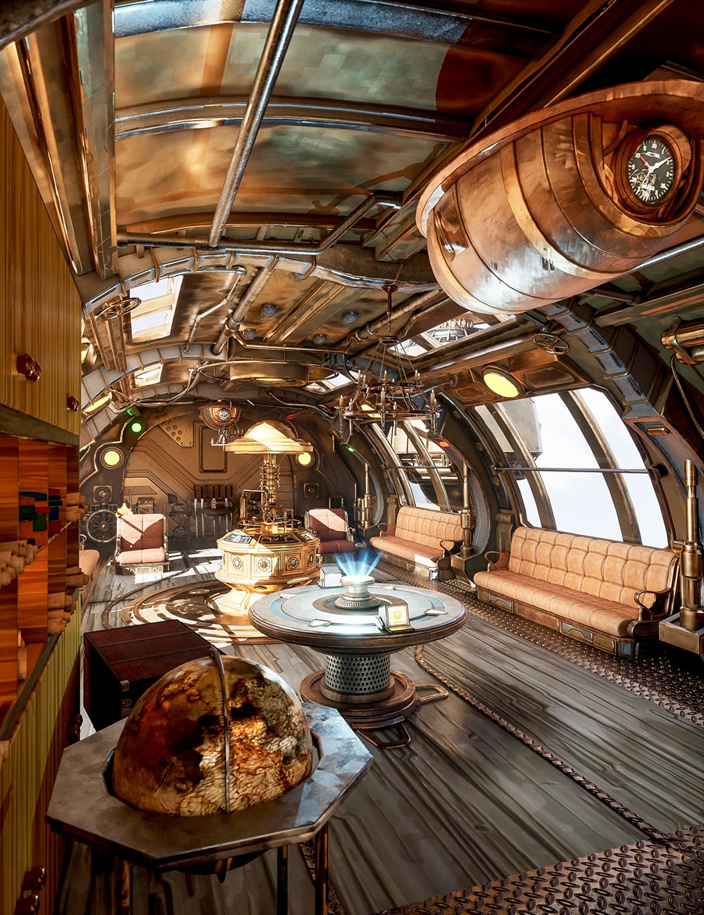 XI Fantasy Airship Common Area by: Xivon, 3D Models by Daz 3D