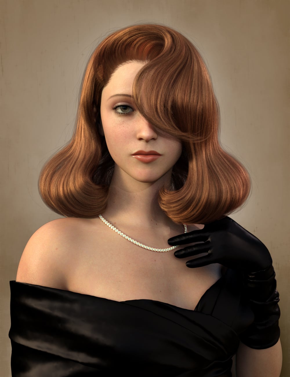50s Glam Pageboy Hair Kit for Genesis 8 and 9 by: Lara Belaeva, 3D Models by Daz 3D