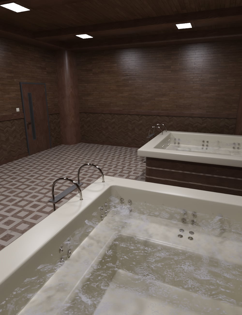 Hot Tub Room Interior by: , 3D Models by Daz 3D