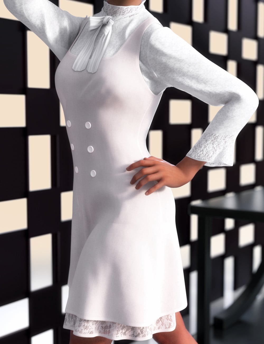 dForce Gigi's Onepiece for Genesis 9 by: tentman, 3D Models by Daz 3D