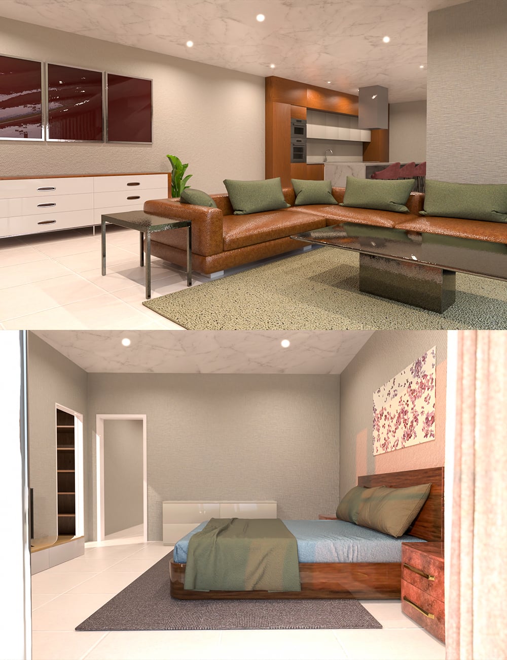 Pent House Suite by: clacydarch, 3D Models by Daz 3D