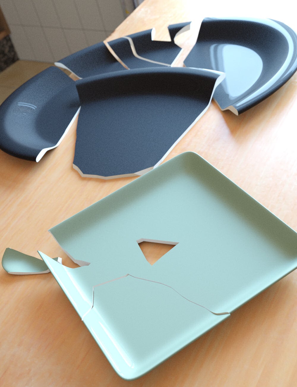 MMX Broken Dishware Pieces 03 by: Mattymanx, 3D Models by Daz 3D