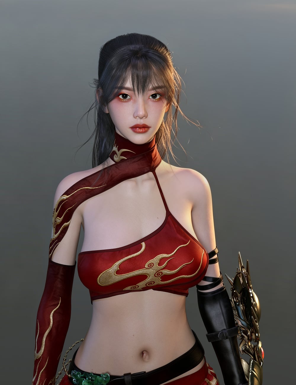 Lala Fire Cultivator HD for Genesis 9 Feminine by: Lala-Rabbit, 3D Models by Daz 3D