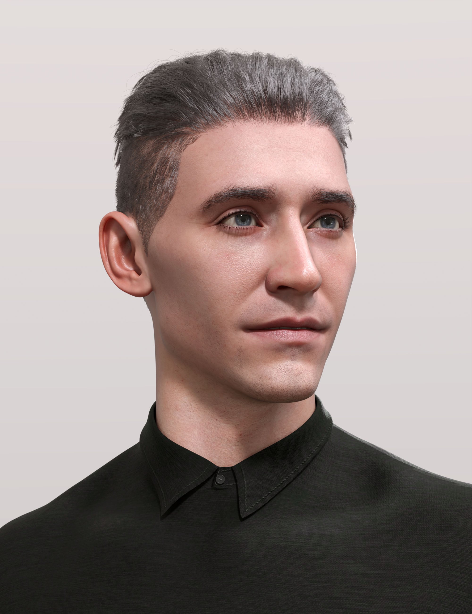 AK Neat Hair for Genesis 9 by: Art Ken, 3D Models by Daz 3D