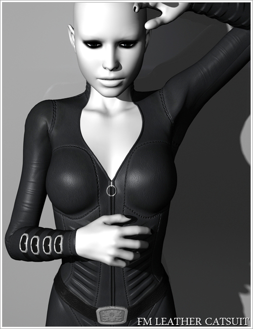 Leather Catsuit for V4 Bodysuit by: Flipmode, 3D Models by Daz 3D