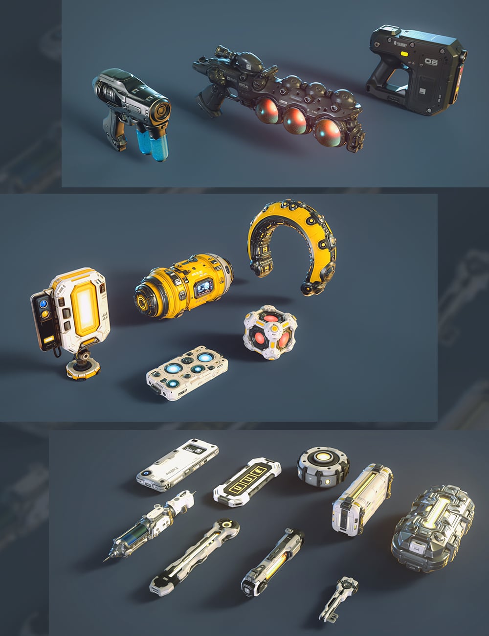 Polish HighTech Props Bundle by: Polish, 3D Models by Daz 3D