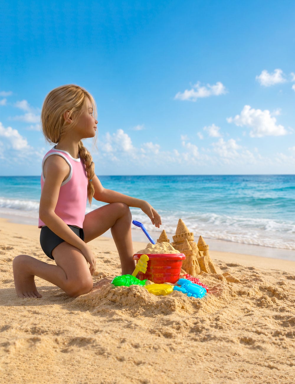 GNBD Beach Toys and Sand Castles by: Giko, 3D Models by Daz 3D